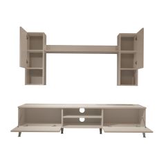 Decoraktiv Eko 5DA Slm Dvd Silver Tv Ünitesi Tv Sehpası Parlak Beyaz