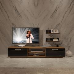 Decoraktiv Eko 4 Slm Dvd Tv Ünitesi Tv Sehpası Ceviz - Siyah