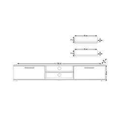 Decoraktiv Eko 4 Slm Dvd Tv Ünitesi Tv Sehpası Parlak Beyaz