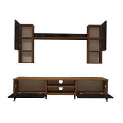 Decoraktiv Eko 5DA Slm Dvd Silver Tv Ünitesi Tv Sehpası Ceviz - Siyah