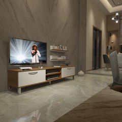 Decoraktiv Eko 4 Slm Dvd Krom Ayaklı Tv Ünitesi Tv Sehpası