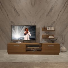 Decoraktiv Eko 4B Slm Dvd Tv Ünitesi Tv Sehpası Ceviz