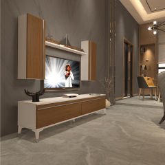 Decoraktiv Eko 7 Mdf Std Silver Tv Ünitesi Tv Sehpası Beyaz - Ceviz
