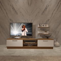 Decoraktiv Eko 4B Slm Dvd Tv Ünitesi Tv Sehpası Ceviz - Beyaz