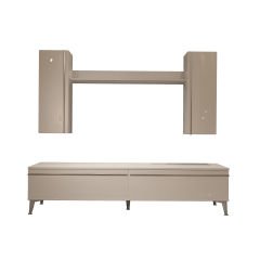Decoraktiv Eko 7 Mdf Std Silver Tv Ünitesi Tv Sehpası Parlak Beyaz