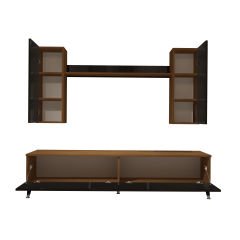 Decoraktiv Eko 7 Mdf Std Silver Tv Ünitesi Tv Sehpası Ceviz - Siyah