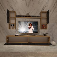 Decoraktiv Eko 5DAB Mdf Std Tv Ünitesi Tv Sehpası Pera - Siyah