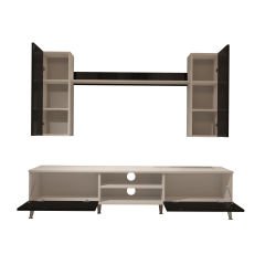 Decoraktiv Eko 7 Mdf Dvd Silver Tv Ünitesi Tv Sehpası Beyaz - Siyah