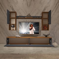 Decoraktiv Eko 5DAB Mdf Std Tv Ünitesi Tv Sehpası Ceviz - Antrasit