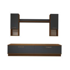 Decoraktiv Eko 5DAB Mdf Std Tv Ünitesi Tv Sehpası Ceviz - Antrasit