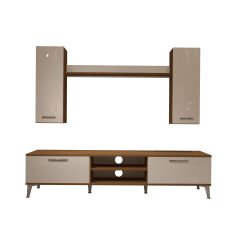 Decoraktiv Eko 7 Mdf Dvd Silver Tv Ünitesi Tv Sehpası Ceviz - Beyaz