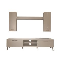 Decoraktiv Eko 7 Mdf Dvd Silver Tv Ünitesi Tv Sehpası Parlak Beyaz