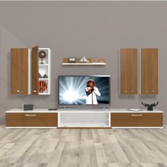 Decoraktiv Eko 8D Slm Tv Ünitesi Tv Sehpası Beyaz - Ceviz