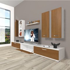 Decoraktiv Eko 8D Slm Tv Ünitesi Tv Sehpası Beyaz - Ceviz