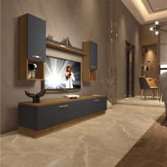 Decoraktiv Eko 5DAB Mdf Std Tv Ünitesi Tv Sehpası Pera - Antrasit