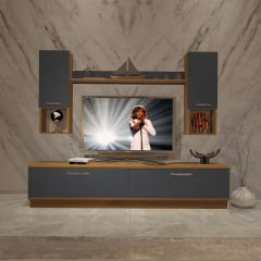 Decoraktiv Eko 5DAB Mdf Std Tv Ünitesi Tv Sehpası Pera - Antrasit