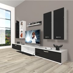 Decoraktiv Eko 8D Slm Tv Ünitesi Tv Sehpası Beyaz - Siyah