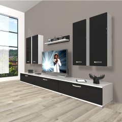 Decoraktiv Eko 8D Slm Tv Ünitesi Tv Sehpası Beyaz - Siyah