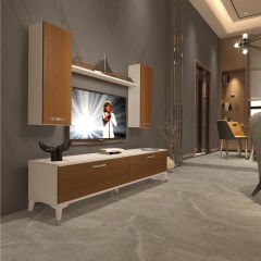 Decoraktiv Eko 7 Slm Std Silver Tv Ünitesi Tv Sehpası Beyaz - Ceviz
