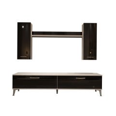 Decoraktiv Eko 7 Slm Std Silver Tv Ünitesi Tv Sehpası Beyaz - Siyah