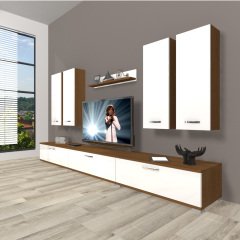Decoraktiv Eko 8D Slm Tv Ünitesi Tv Sehpası Ceviz - Beyaz