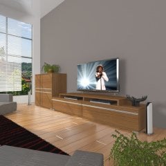 Decoraktiv Ekoflex On Mdf Tv Ünitesi Tv Sehpası Ceviz