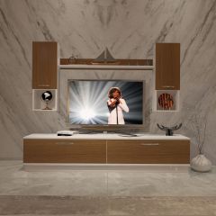 Decoraktiv Eko 5DAB Slm Std Tv Ünitesi Tv Sehpası Beyaz - Ceviz