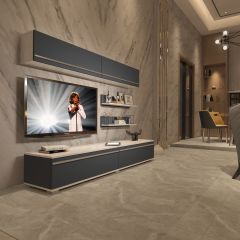 Decoraktiv Eko 5 Mdf Std Tv Ünitesi Tv Sehpası Beyaz - Antrasit