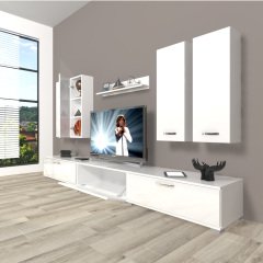 Decoraktiv Eko 8D Slm Tv Ünitesi Tv Sehpası Parlak Beyaz
