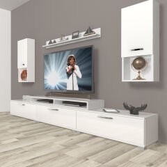 Decoraktiv Ekoflex 270da Mdf Tv Ünitesi Tv Sehpası Parlak Beyaz