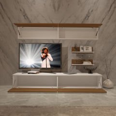 Decoraktiv Eko 5 Mdf Std Tv Ünitesi Tv Sehpası Beyaz - Ceviz