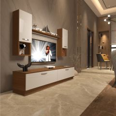 Decoraktiv Eko 5DAB Slm Std Tv Ünitesi Tv Sehpası Ceviz - Beyaz