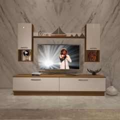 Decoraktiv Eko 5DAB Slm Std Tv Ünitesi Tv Sehpası Ceviz - Beyaz