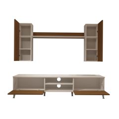 Decoraktiv Eko 7 Slm Dvd Silver Tv Ünitesi Tv Sehpası Beyaz - Ceviz