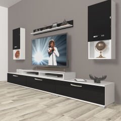 Decoraktiv Ekoflex 270da Mdf Tv Ünitesi Tv Sehpası Beyaz - Siyah