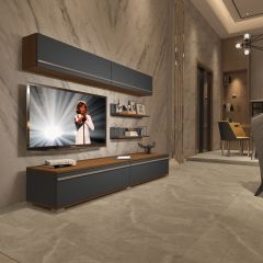 Decoraktiv Eko 5 Mdf Std Tv Ünitesi Tv Sehpası Ceviz - Antrasit