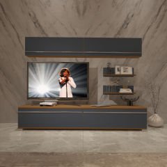 Decoraktiv Eko 5 Mdf Std Tv Ünitesi Tv Sehpası Ceviz - Antrasit