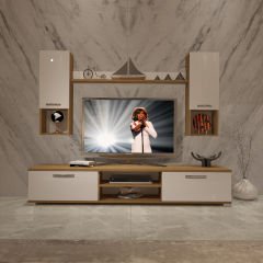 Decoraktiv Eko 5DA Mdf Dvd Tv Ünitesi Tv Sehpası Pera - Beyaz