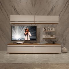 Decoraktiv Eko 5 Mdf Std Tv Ünitesi Tv Sehpası Ceviz - Beyaz