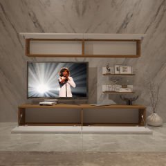 Decoraktiv Eko 5 Mdf Std Tv Ünitesi Tv Sehpası Ceviz - Beyaz