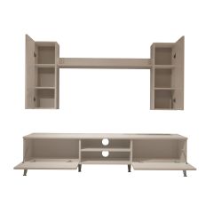 Decoraktiv Eko 7 Slm Dvd Silver Tv Ünitesi Tv Sehpası Parlak Beyaz