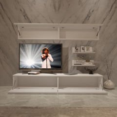 Decoraktiv Eko 5 Mdf Std Tv Ünitesi Tv Sehpası Parlak Beyaz