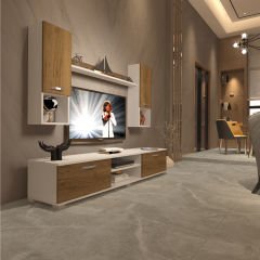 Decoraktiv Eko 5DA Mdf Dvd Tv Ünitesi Tv Sehpası Beyaz - Pera