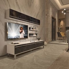 Decoraktiv Eko 5 Mdf Std Krom Ayaklı Tv Ünitesi Tv Sehpası