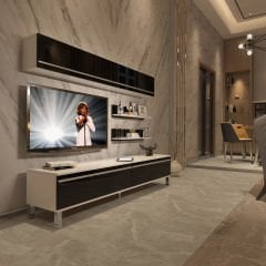 Decoraktiv Eko 5 Mdf Std Krom Ayaklı Tv Ünitesi Tv Sehpası