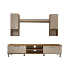 Decoraktiv Eko 5DA Mdf Dvd Krom Ayaklı Tv Ünitesi Tv Sehpası Pera - Beyaz