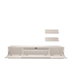 Decoraktiv Trio 4S Mdf Tv Ünitesi Tv Sehpası Parlak Beyaz