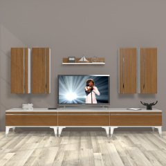 Decoraktiv Eko 8D Mdf Silver Tv Ünitesi Tv Sehpası Beyaz - Ceviz
