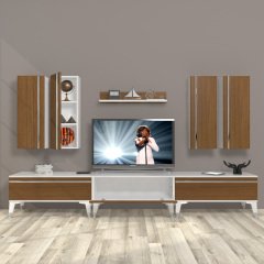 Decoraktiv Eko 8D Mdf Silver Tv Ünitesi Tv Sehpası Beyaz - Ceviz