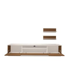 Decoraktiv Trio 4S Mdf Tv Ünitesi Tv Sehpası Beyaz - Ceviz